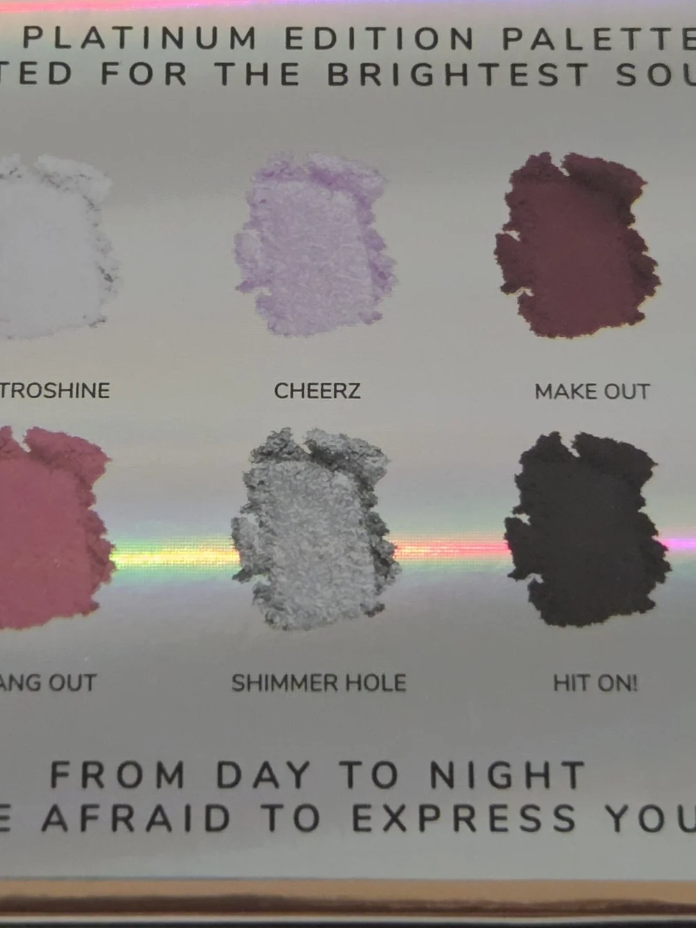 NEW In Box Chiara Ferragni Platinum Edition Eyeshadow Palette With 6 Shades.